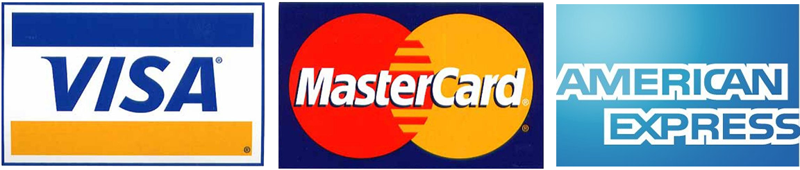 Visa, MasterCard, American Express